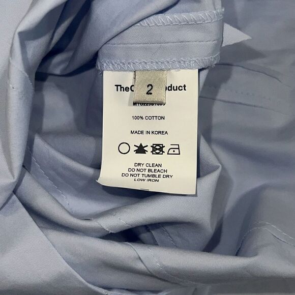 Theopen Product SSENSE Exclusive Blue Stitched Shirt Long Sleeve Men sz 2 Medium - Picture 4 of 11